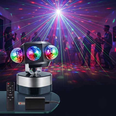 LEIMIYUO Lampu Disco Ball laser sensor suara musik sorot Sound Control 9W - AL-005