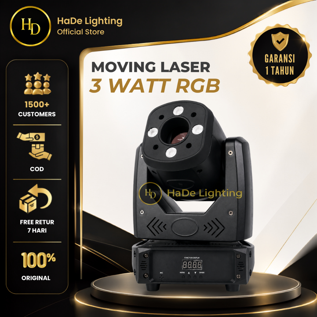 Moving Laser Show - Lampu Moving Laser Panggung Diskotik Mini Laser RGB