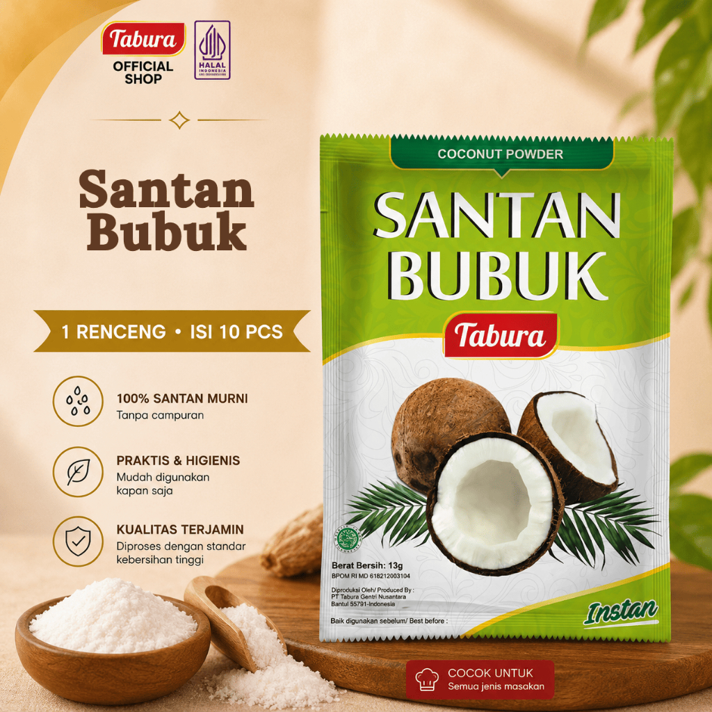 Santan Bubuk 10 pcs | Santan Bubuk Tabura 13g (RENCENGAN)