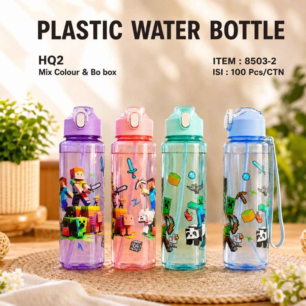 Botol MineCraft 900ml | Botol Minum Minecraft Anak Sekolah Trails & Tales BPA Free