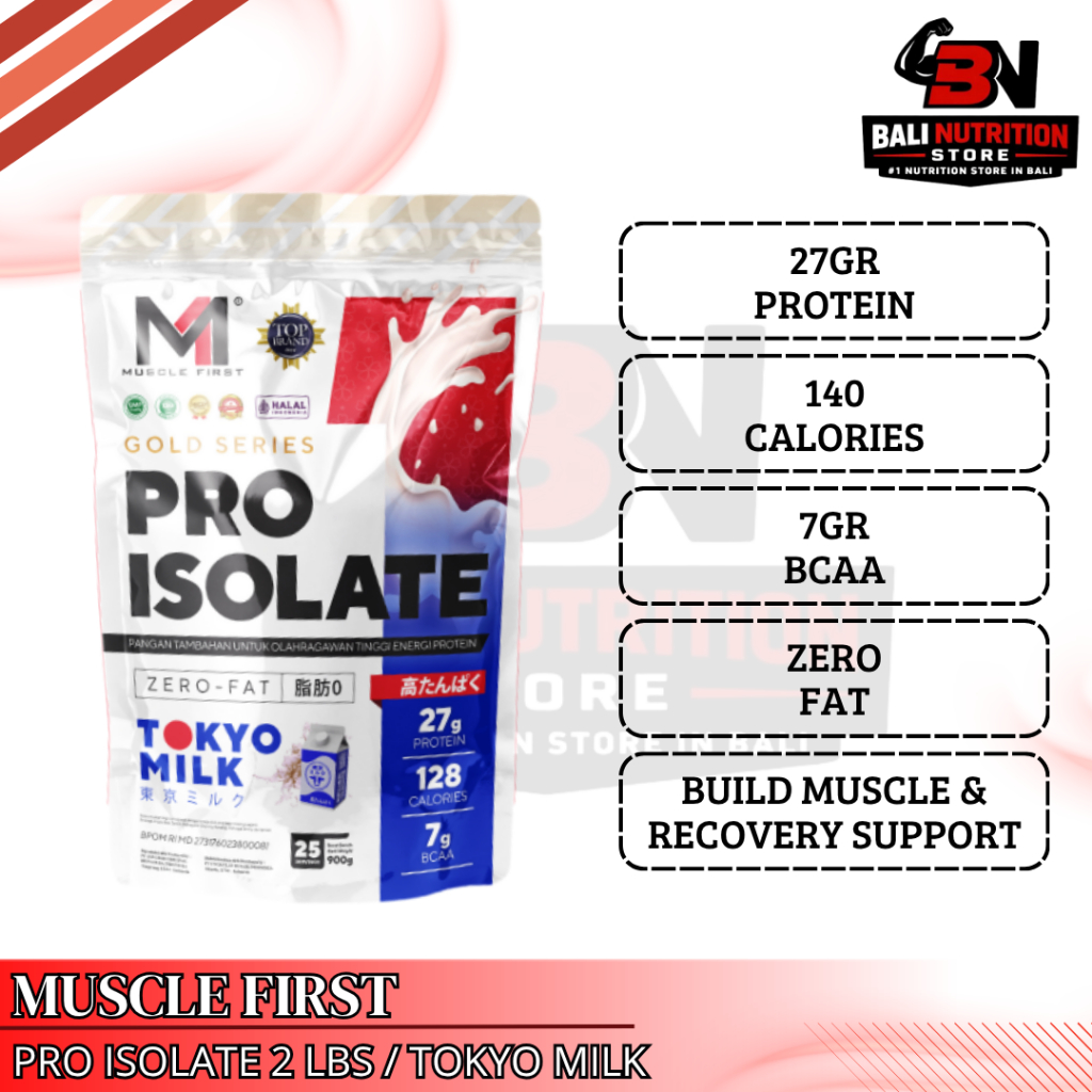 Muscle First PRO ISOLATE Tokyo Milk WPI Whey Protein Isolate M1 Susu Diet Rendah Lemak Tinggi Protei
