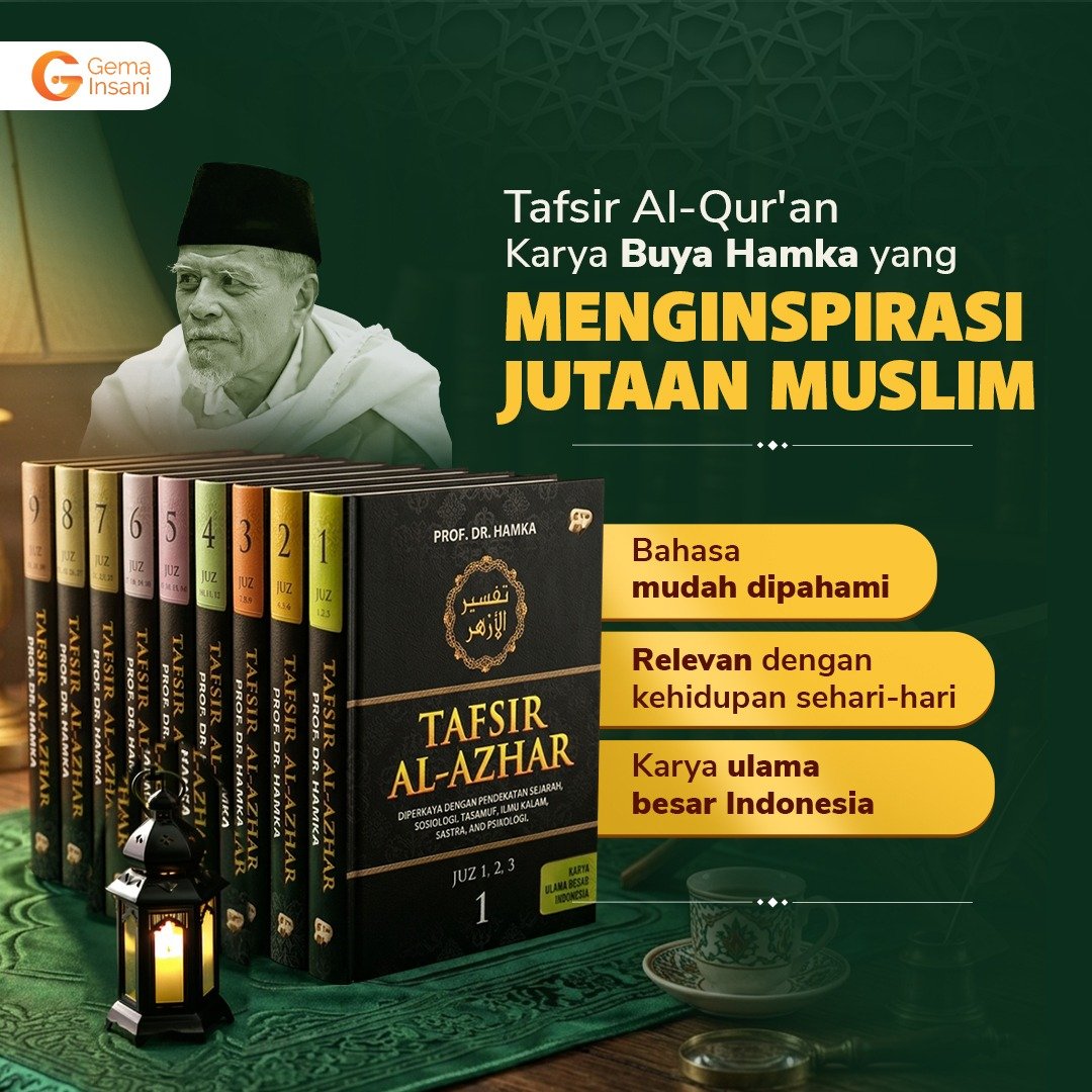 Gema Insani Buku Hamka 1 Set Tafsir Al Azhar 30 Juz Al-Azhar Explanation Set Penulis Buya Hamka