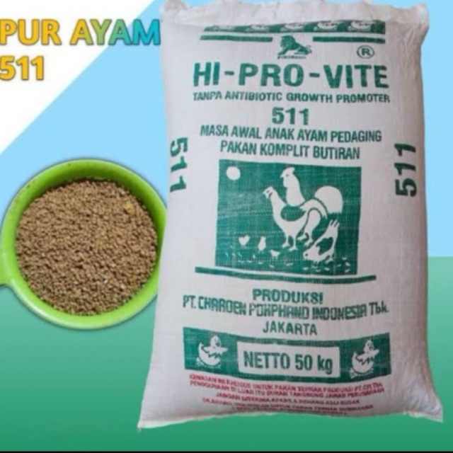 Pakan Ayam 511 Hi-Pro-Vite Protein 23% - 50kg