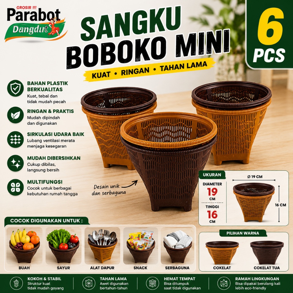 HARGA GROSIR - Sangku Boboko - Sangku Plastik - Boboko Plastik - Wakul Nasi - Boboko Nasi - Boboko M