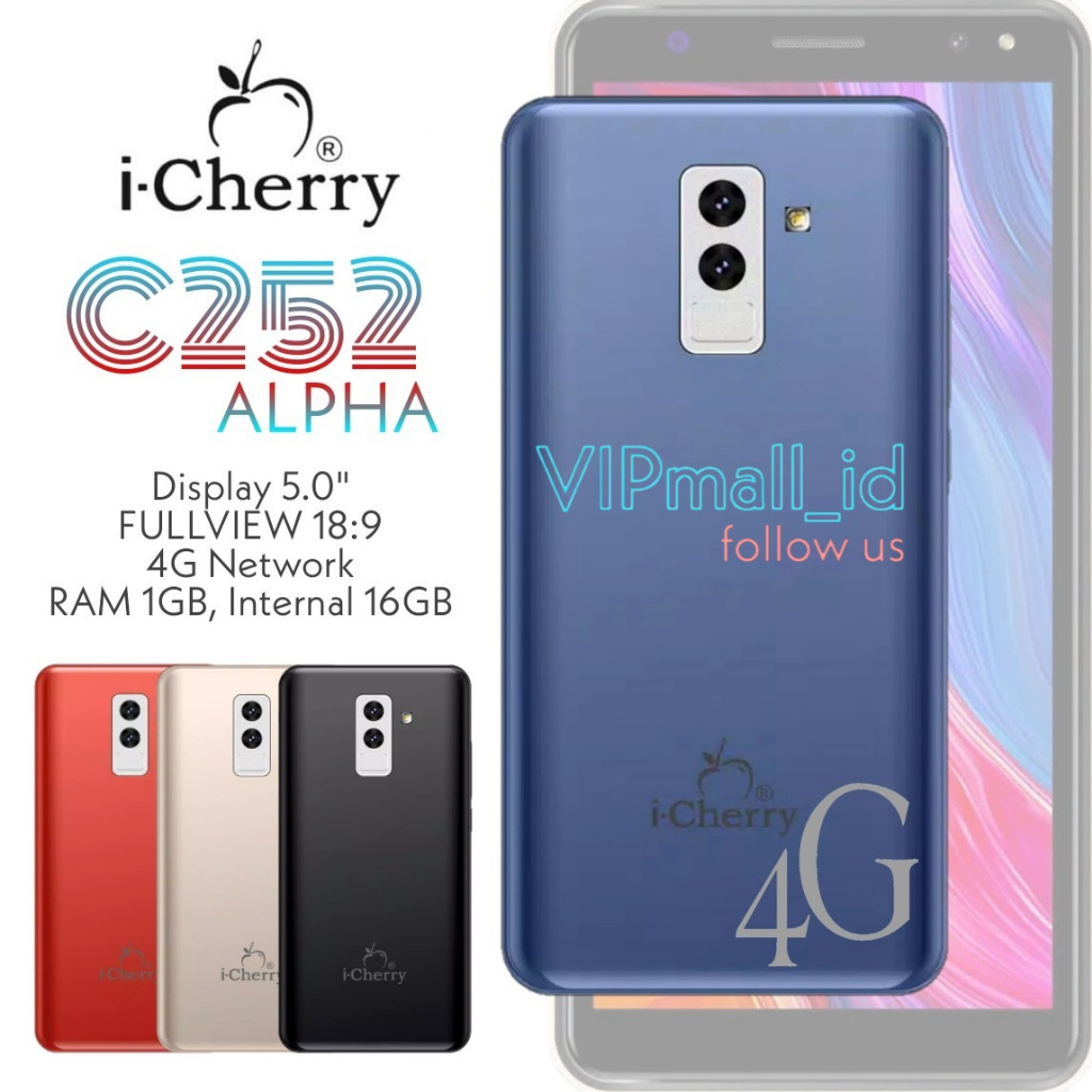 (4G) iCHERRY C252 Alpha - HP ANDROID 4G RAM 1GB/16GB - HP ANDROID MURAH