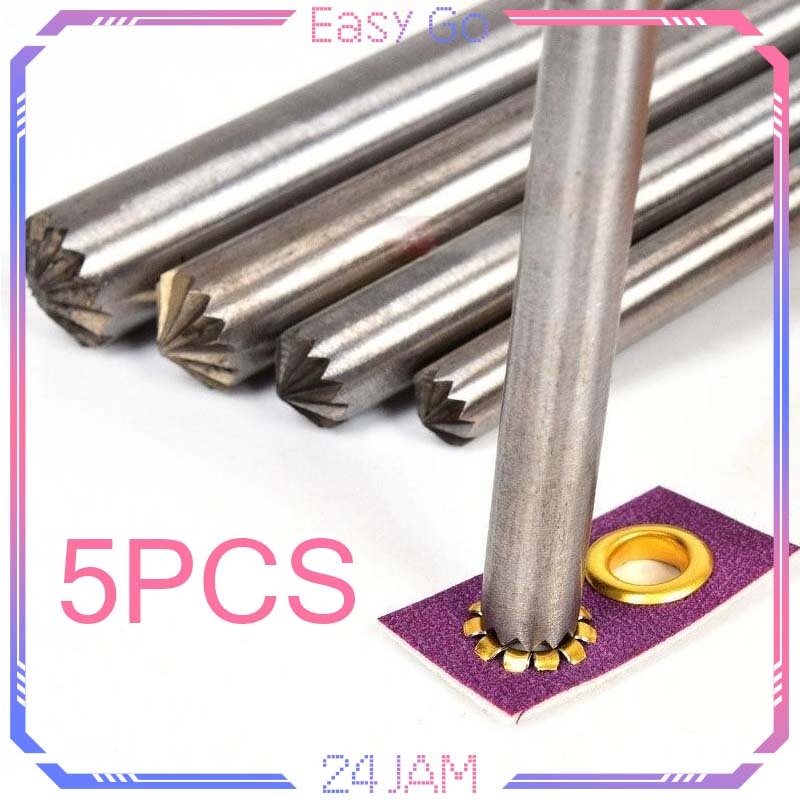 5pcs Alat Pasang Eyelet DIY Alat Pasang Mata Ayam Manual Cocok Kulit Kain Alat Pemasang Mata Ayam Al