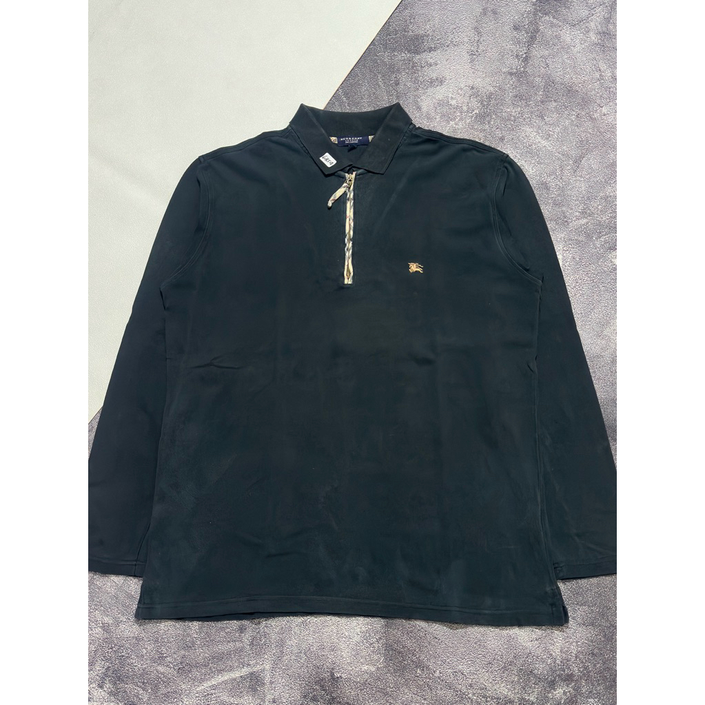 Kaos Polo Pria Lengan Panjang Burberry