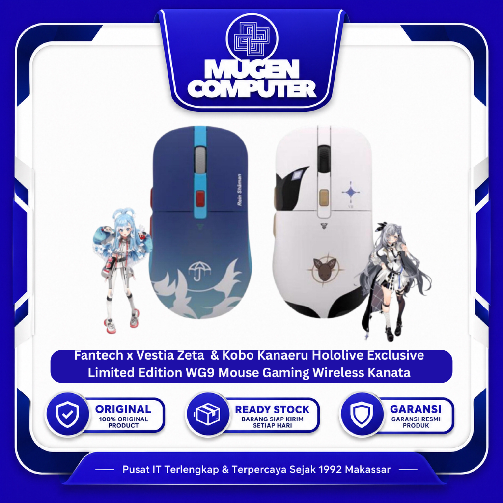 Fantech x Vestia Zeta  & Kobo Kanaeru Hololive Exclusive Limited Edition WG9 Mouse Gaming Wireless K