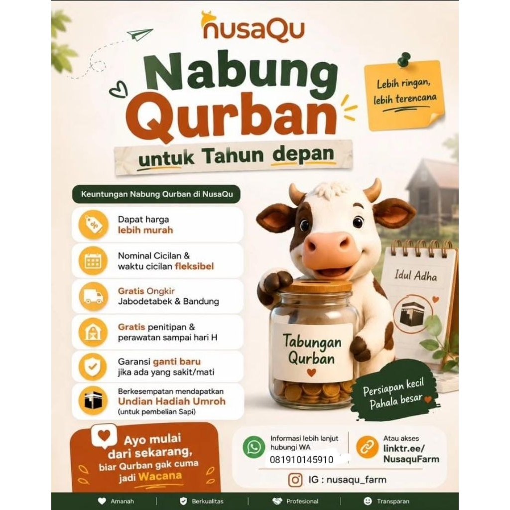 Tabungan Hewan Kurban korban qurban qorban sapi bali madura limosin po kambing dll