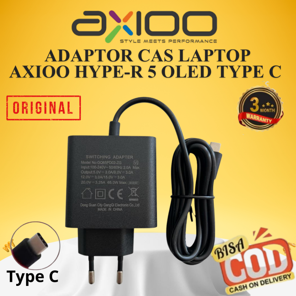 CAS LAPTOP AXIOO HYPE-R 5 OLED TYPE C 65W