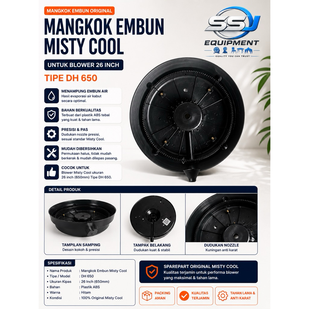 mangkok kipas embun misty cool 26 inch DH650
