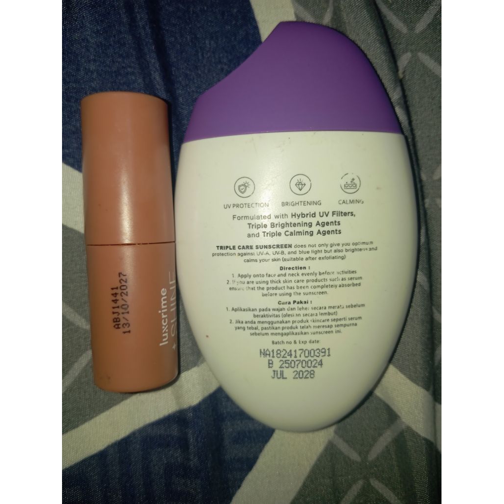 Preloved Facetology Sunscreen (Bare) & Luxcrime Lip Vinyl