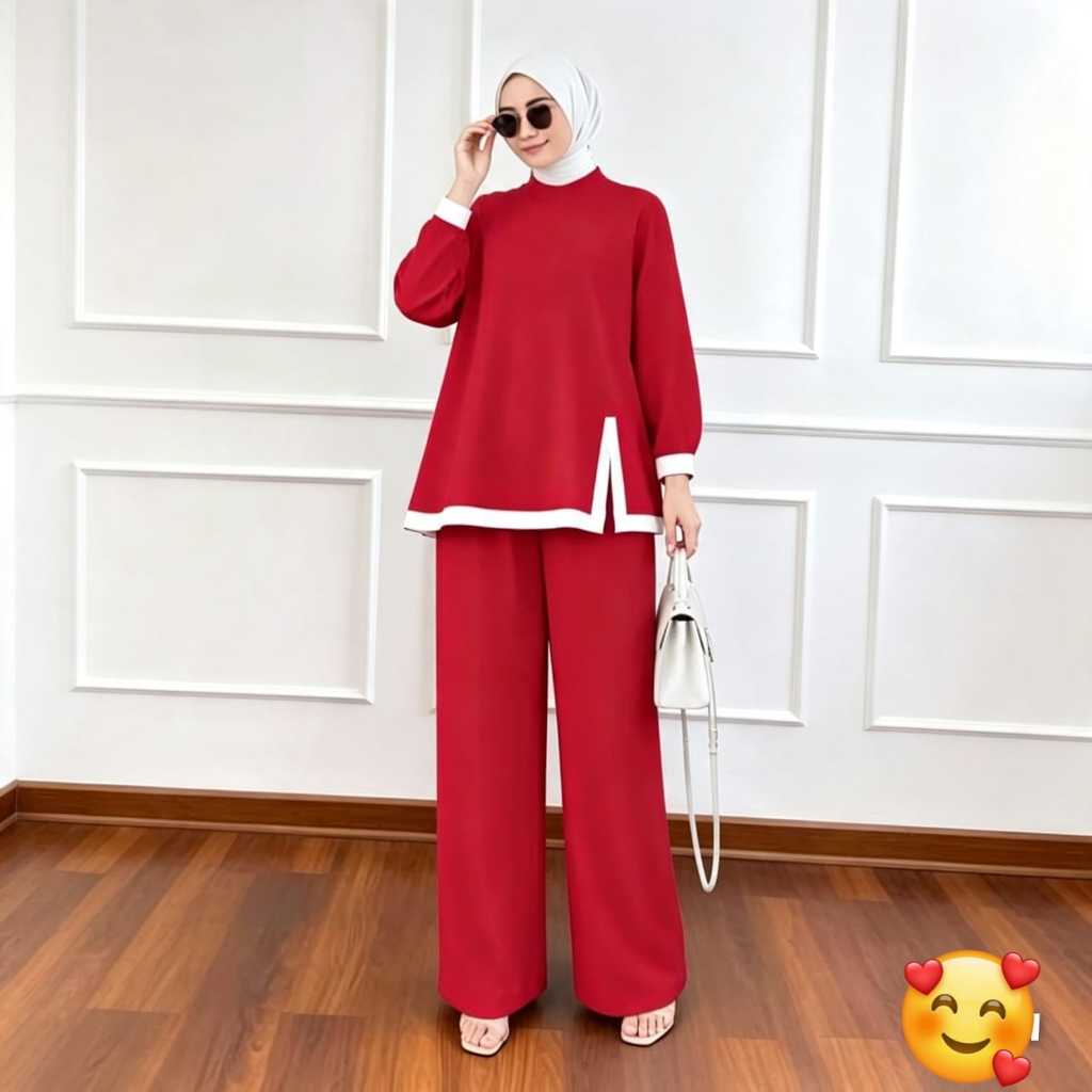 Sherly Setelan Baju Olahraga Wanita  Setelan Celana Wanita Muslimah Bahan Premium Desain Modern Simp
