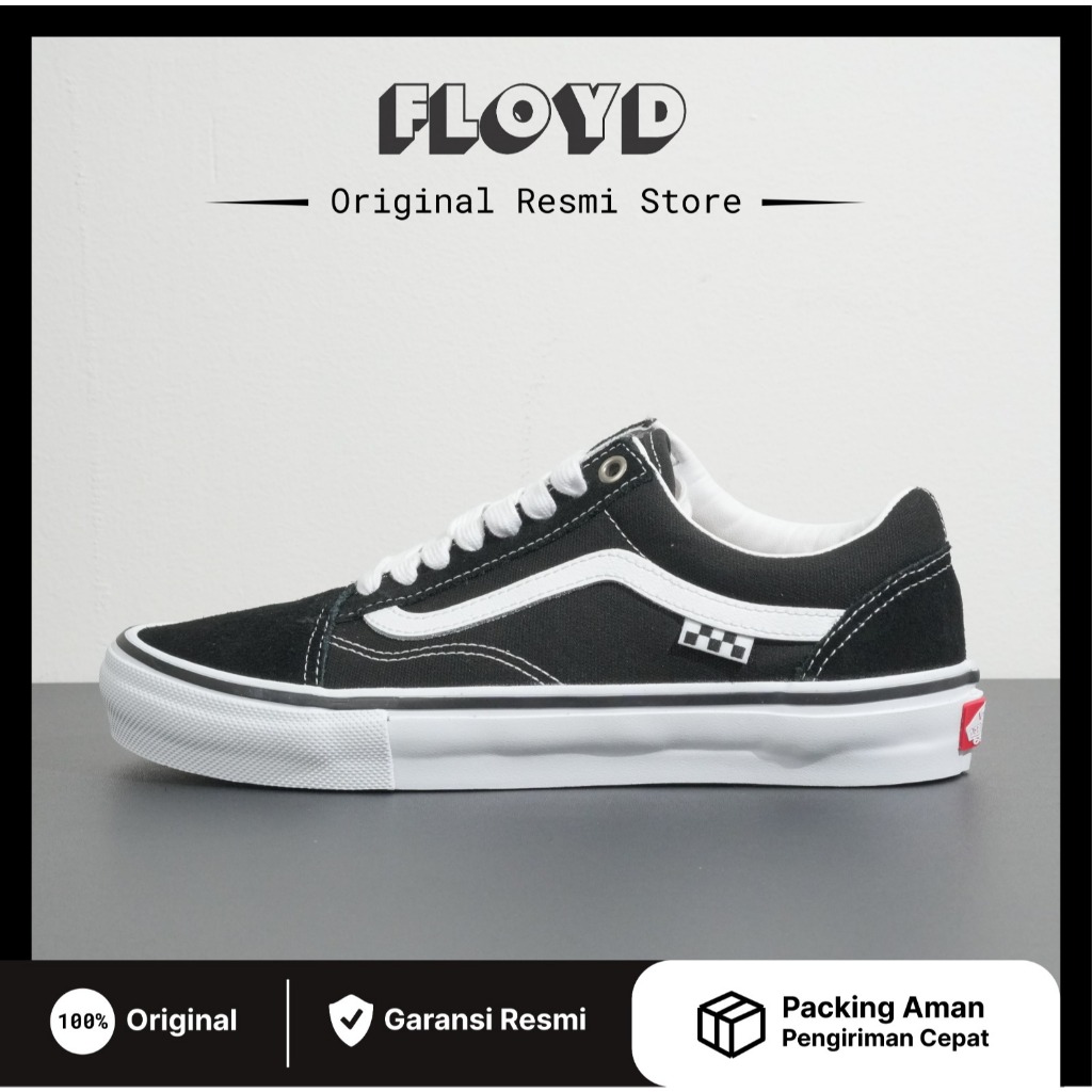 Vans Oldskool Skate Pro Black White Resmi Store Original