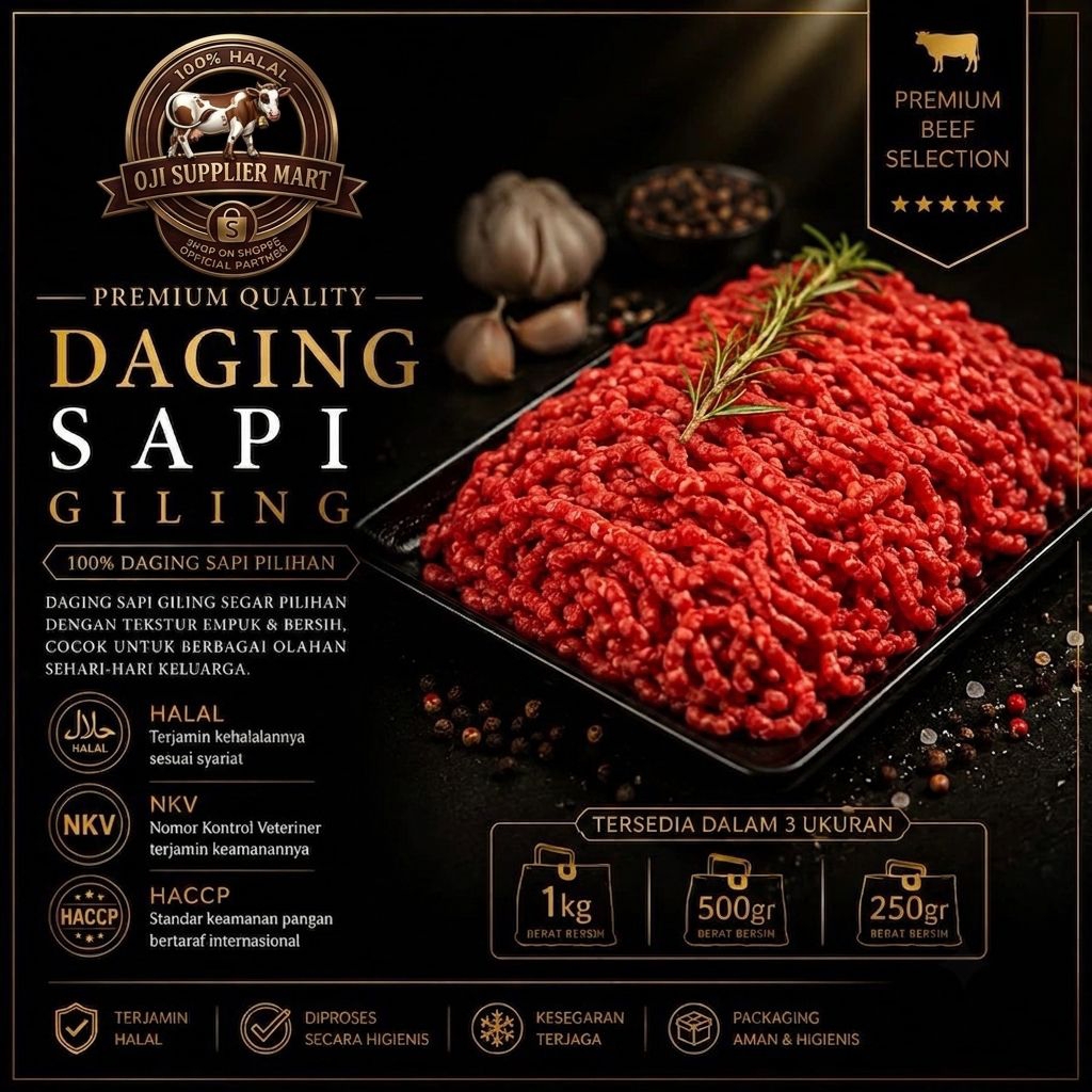 Daging Giling Sapi Full Daging 100%Original (HALAL)