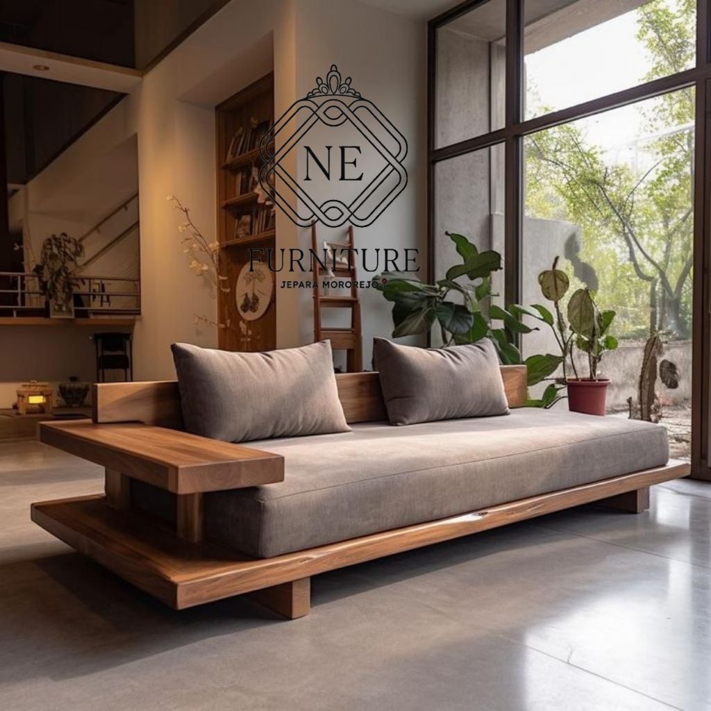 Sofa Lesehan Kayu Jati Minimalis Jepang