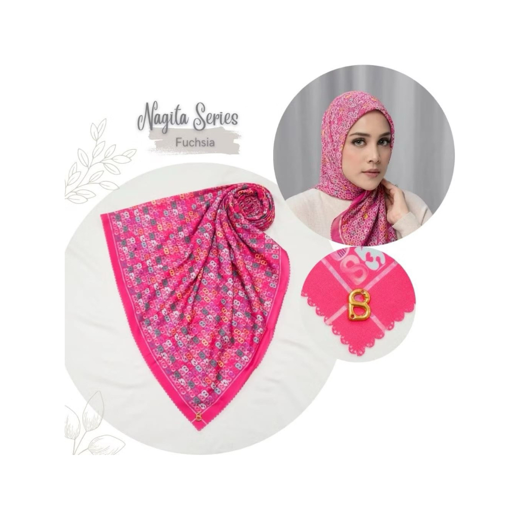 Segiempat Buttonscarves Nagita Miror Jilbab Motif Nagita Hijab Buttonscarves Logo Besi Voal Motif