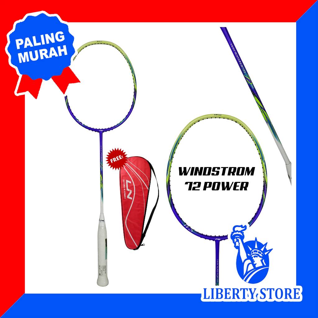 Raket Badminton ORIGINAL LINING WINDSTORM 72 POWER + TAS 1R