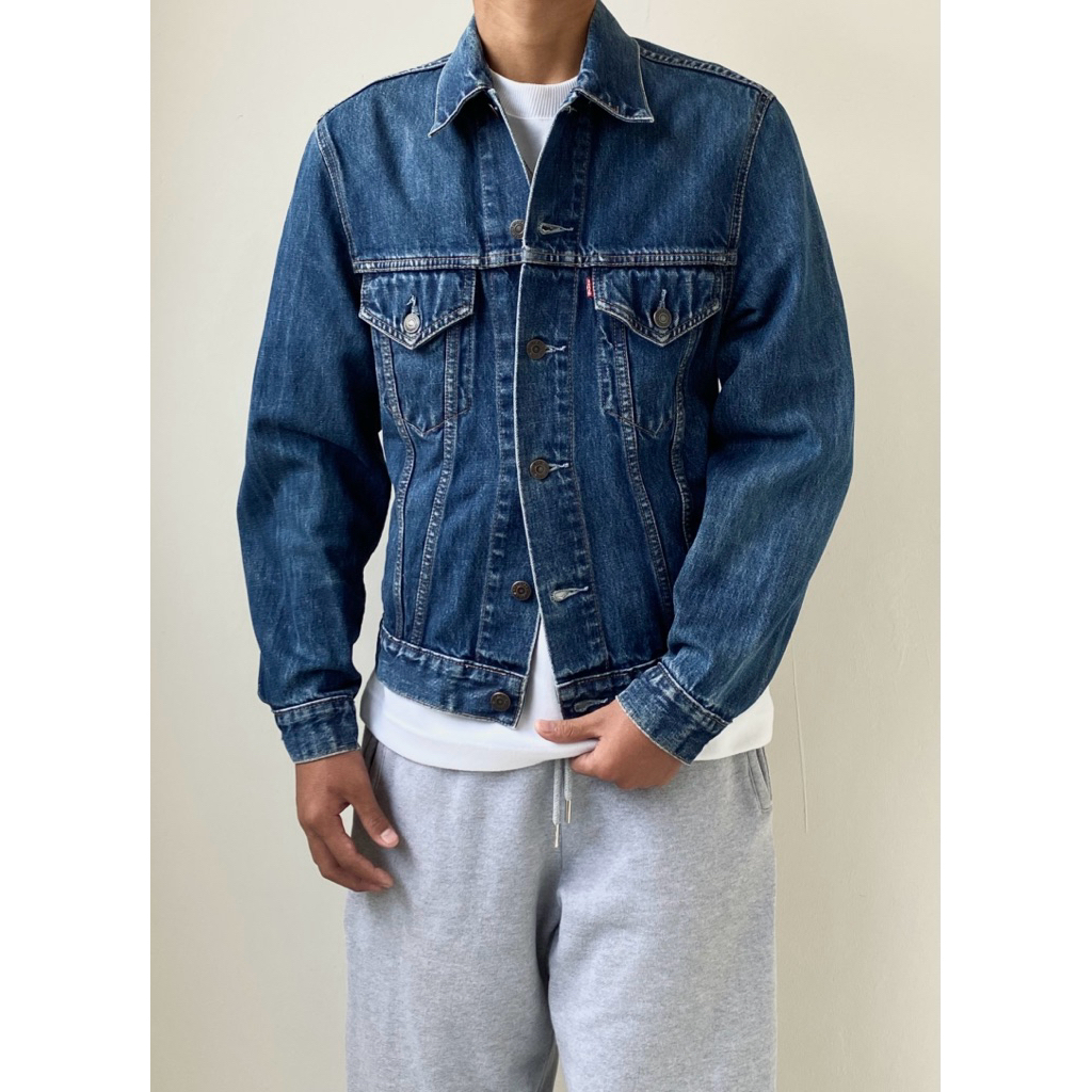 Vintage Levis Trucker Jacket Type III 7050004 Belgium Red Tab