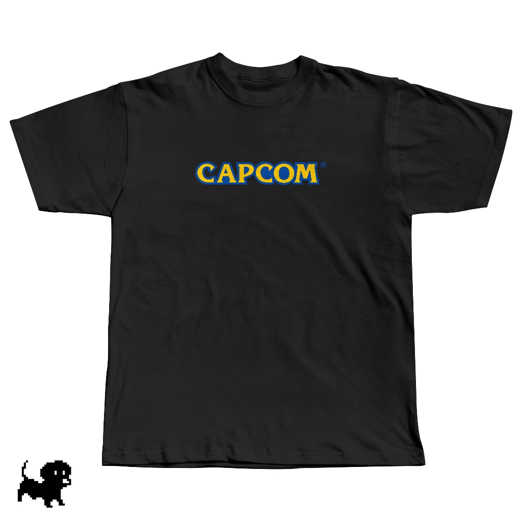 T-shirt CAPCOM  | CAPCOM logo | Kaos Game PS1 | Play Station 1