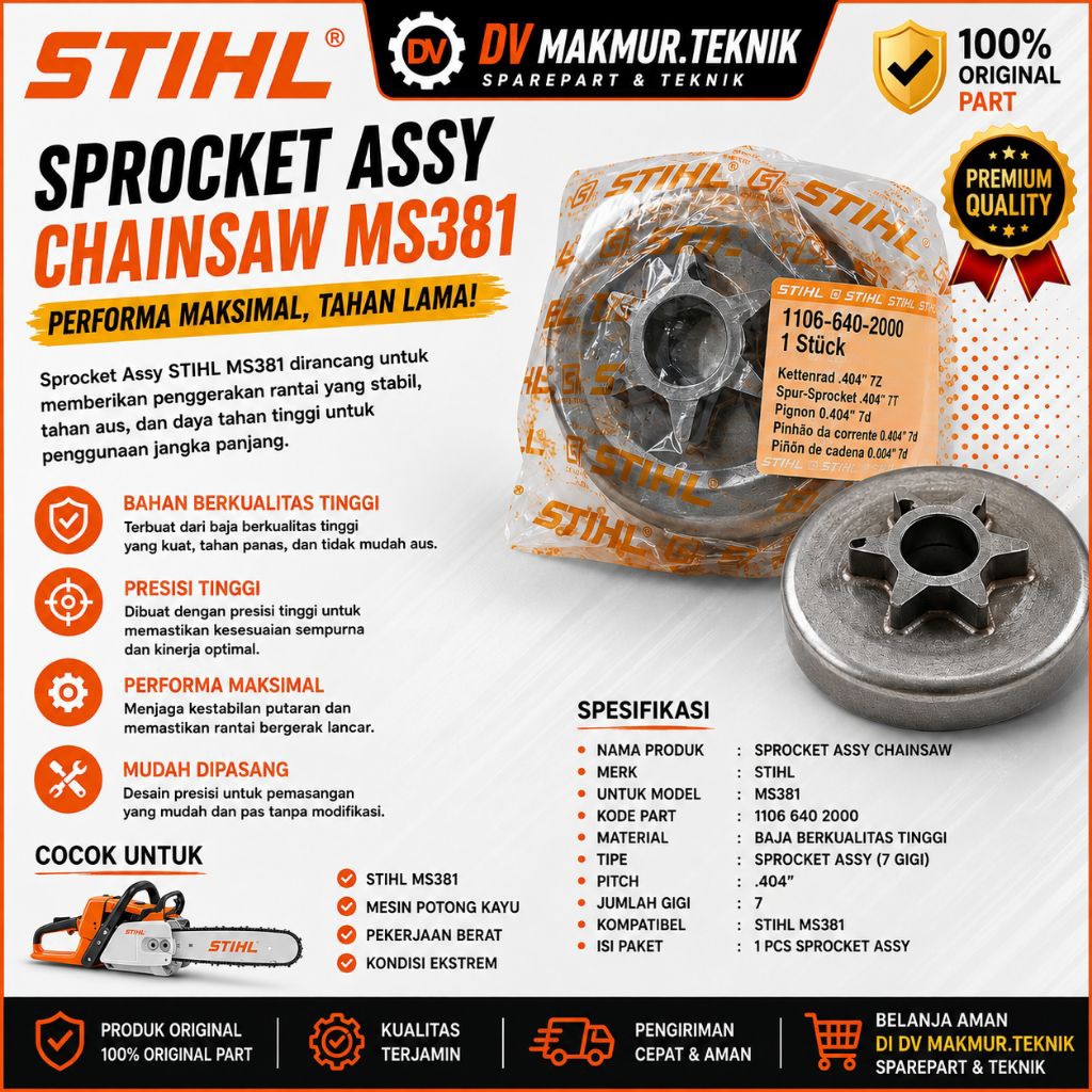 Chain Sprocket Chainsaw MS381|Sprocket Senso STIHL MS381