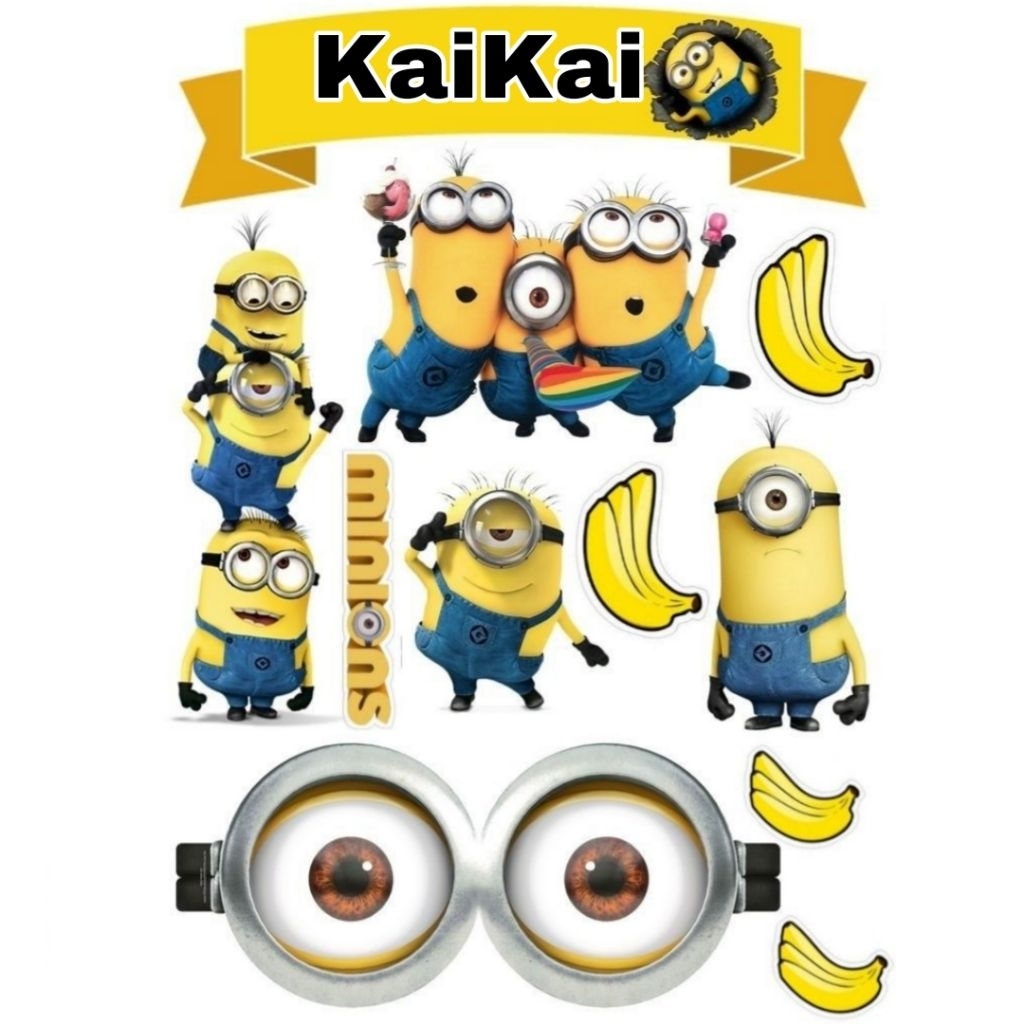 Topper Cake Minion Custom Nama