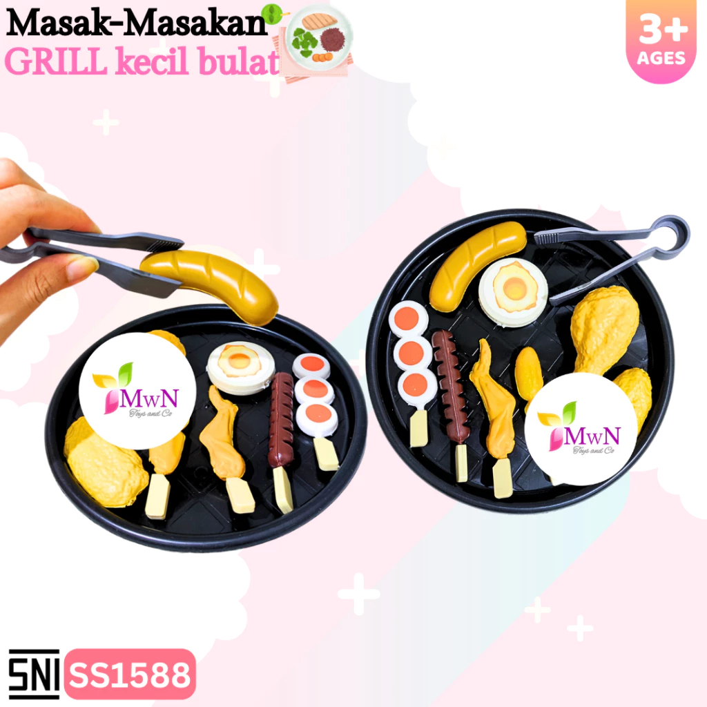 MW Mainan Masak Masakan Grill Kecil Bulat 10pc SS1588