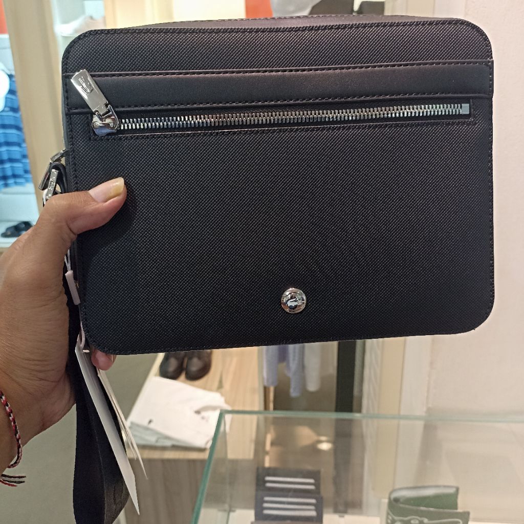 Clutch Lacoste Mens Black Original