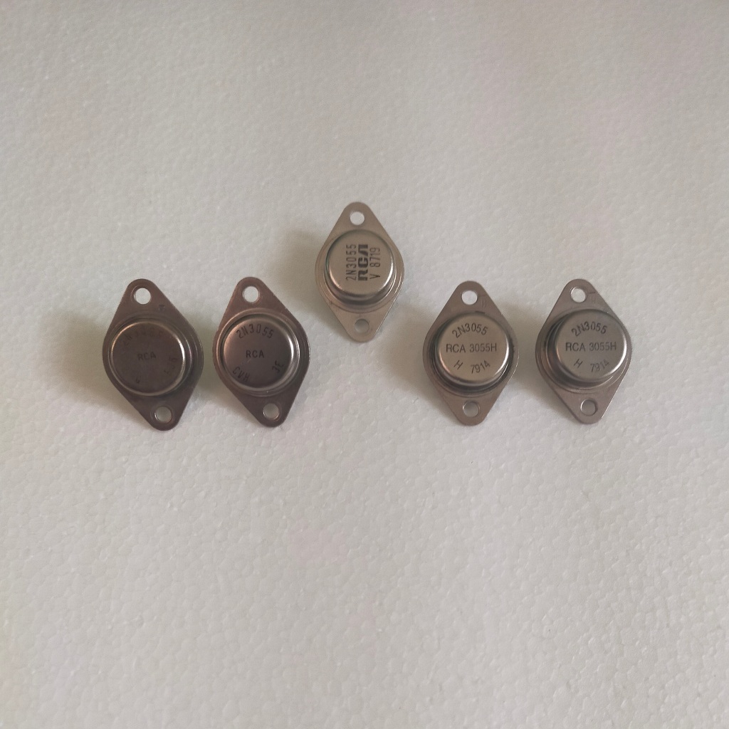 Transistor Jengkol RCA 2N3055 Original USA Cabutan Langka - Murah - alternatif Motorola 2N3055
