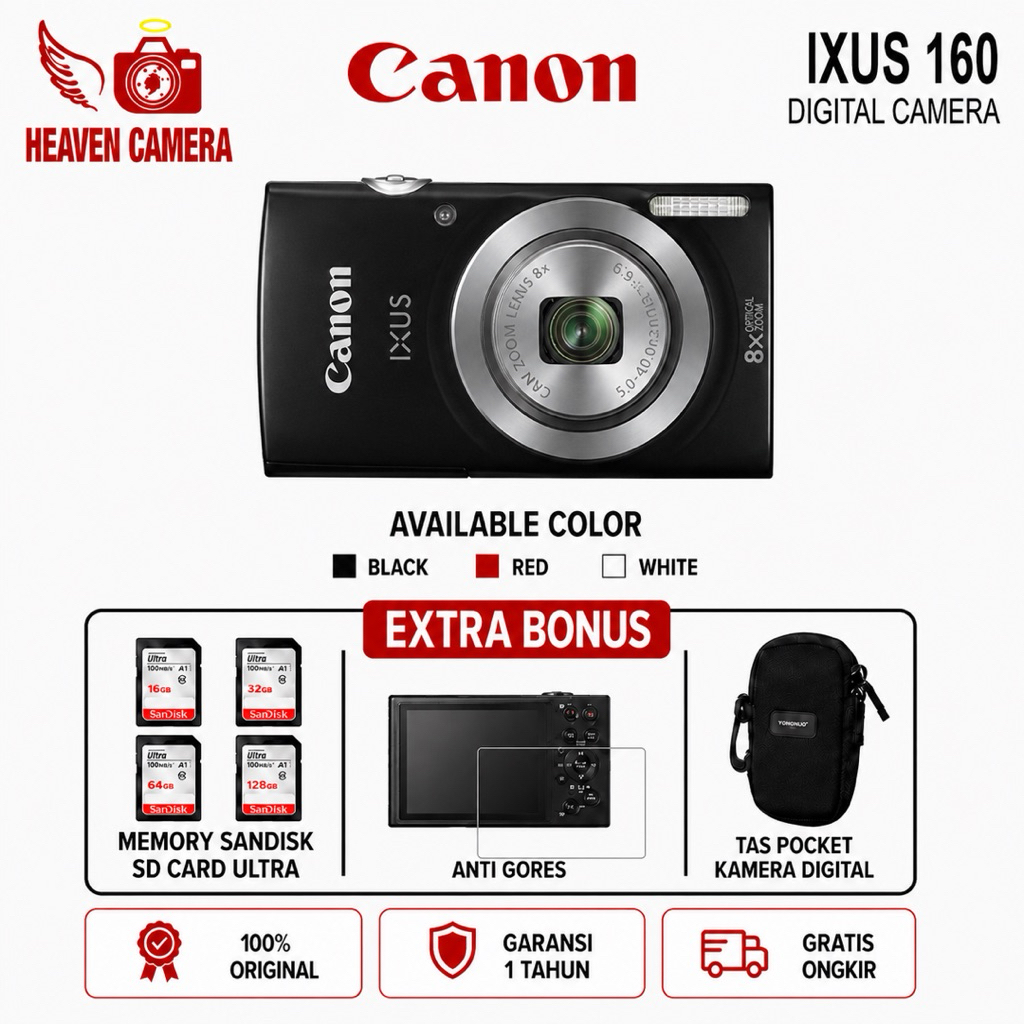 CANON IXUS 160 / KAMERA CANON IXUS 160 / CANON IXUS 160 DIGITAL CAMERA