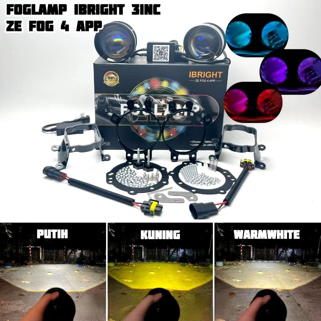 IBRIGHT FOG 4 - FOGLAMP BILED 3INCH BLUE LENS