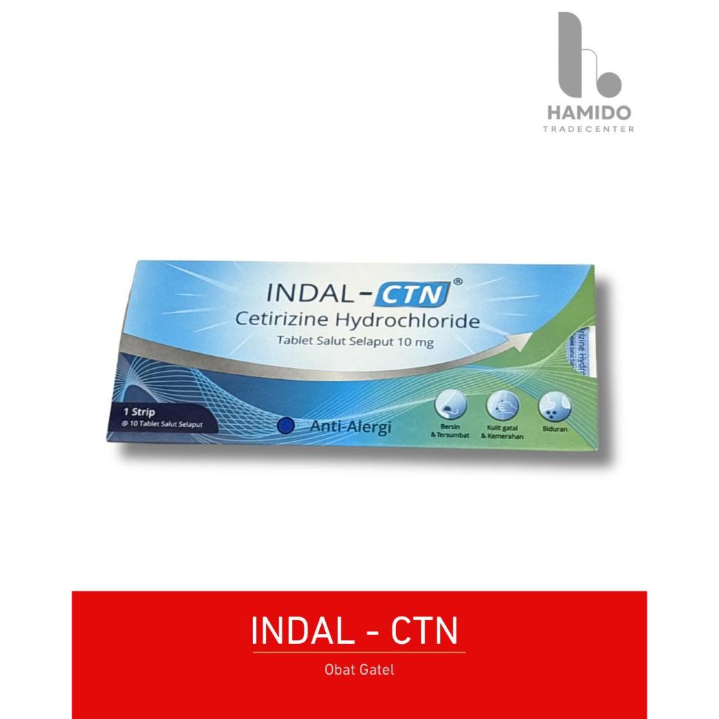 Indal-CTN Tablet Salut Selaput 10mg Anti-Alergi Obat Gatal Bersin Kulit Gatal Biduran