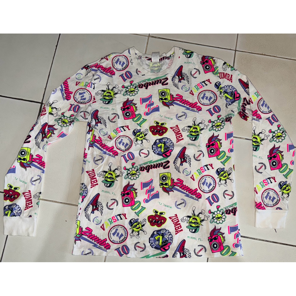 ZUMBA WEAR ORIGINAL atasan kaos tangan panjang size S