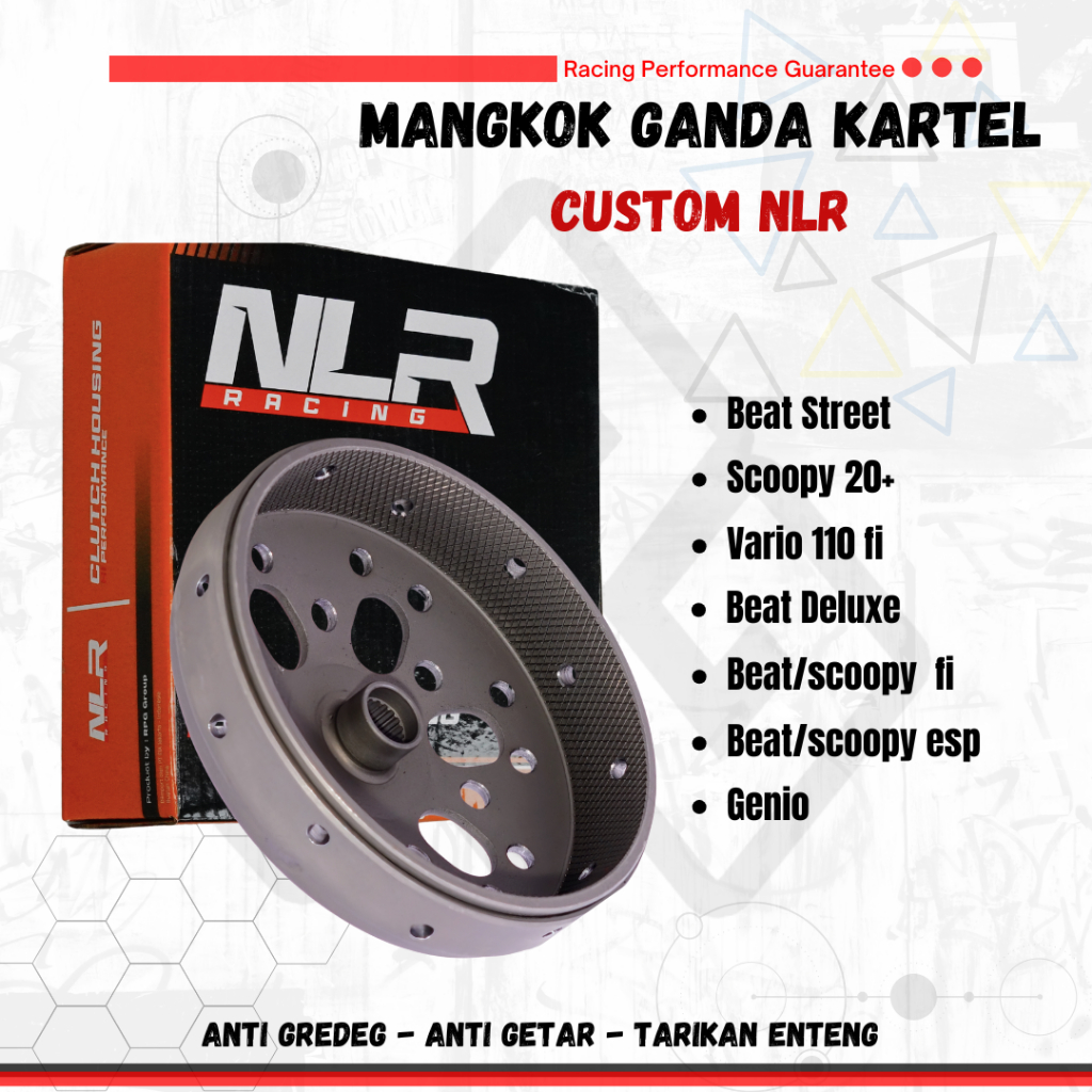 Mangkok Ganda NLR Racing Kartel – Anti Gredek Tarikan Enteng Nmax Aerox Lexi Mio Fino