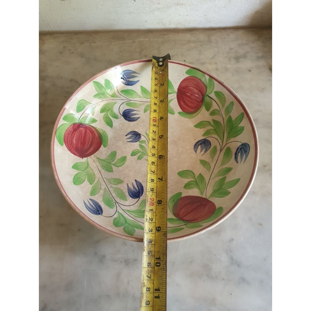 piring kangkung antik uk  24 cm