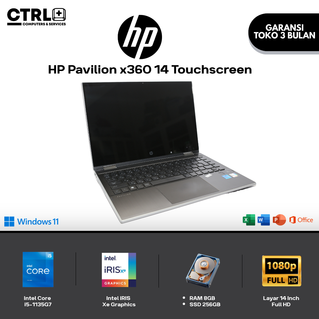 HP Pavilion x360 14 Touchscreen (Core i5-1135G7 / RAM 8GB / SSD 256GB)