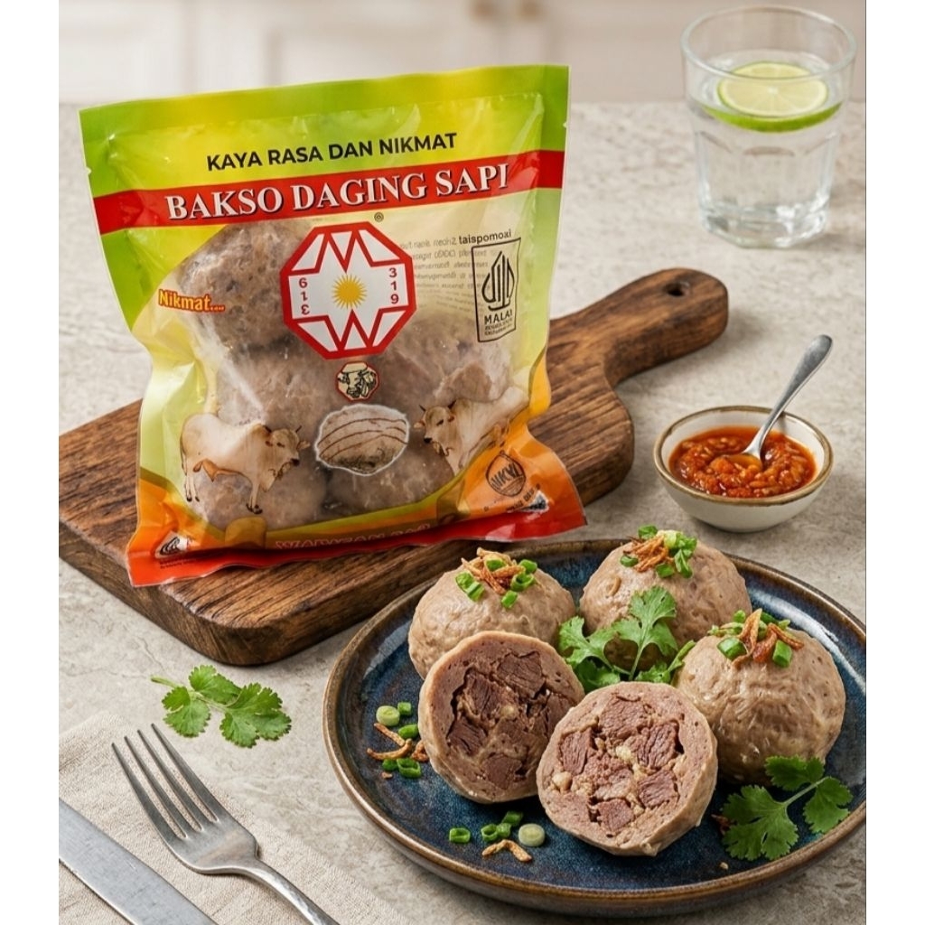 Bakso Warisan Daging Brekele 600g isi 5pcs | bakso daging sapi | bakso warisan daging jumbo |bakso d