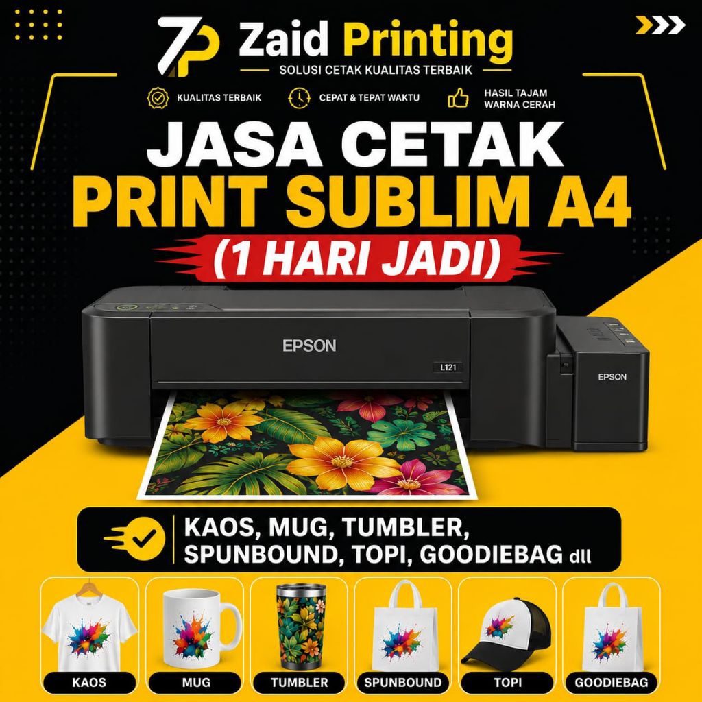 Jasa Cetak Sublim A4