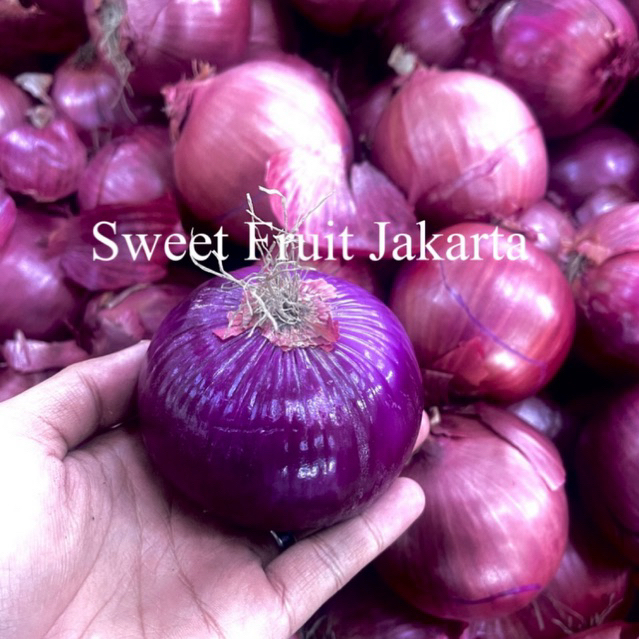 Bawang Bombay Merah Super Fresh 1kg / Bawang Bombay Super Fresh