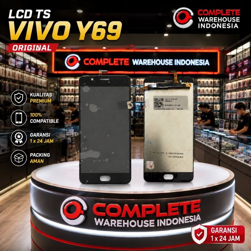 LCD VIVO Y69 / LCD TOUCHSCREEN VIVO Y69 ORIGINAL HITAM