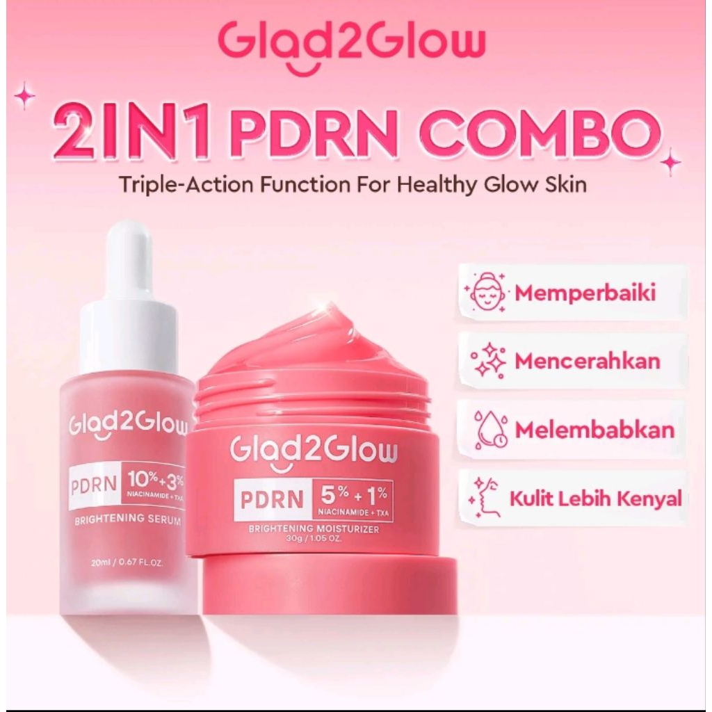 Glad2glow 2in1 PDRN Paket mencerahkan
