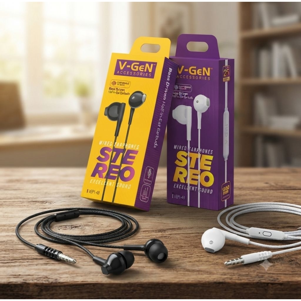 VEP1-49 Earphone non Karet packing kecil