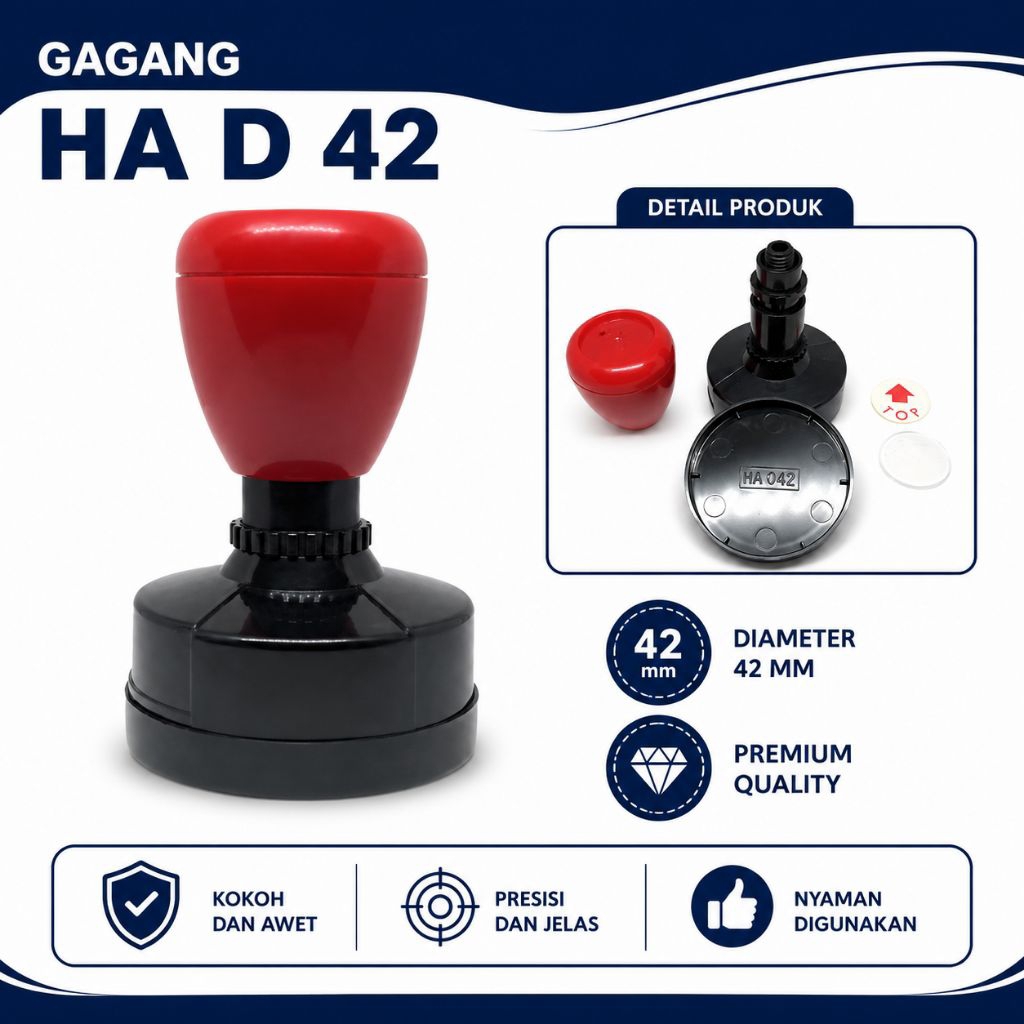 Gagang Stempel Flash HA D42 Premium Glossy