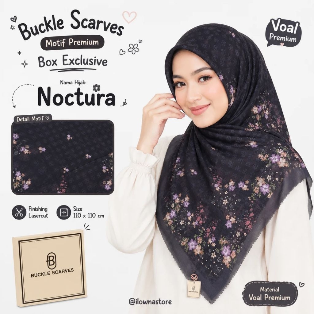 BUCKLE SCARVES HIJAB MOTIF PREMIUM PACKAGING BOX