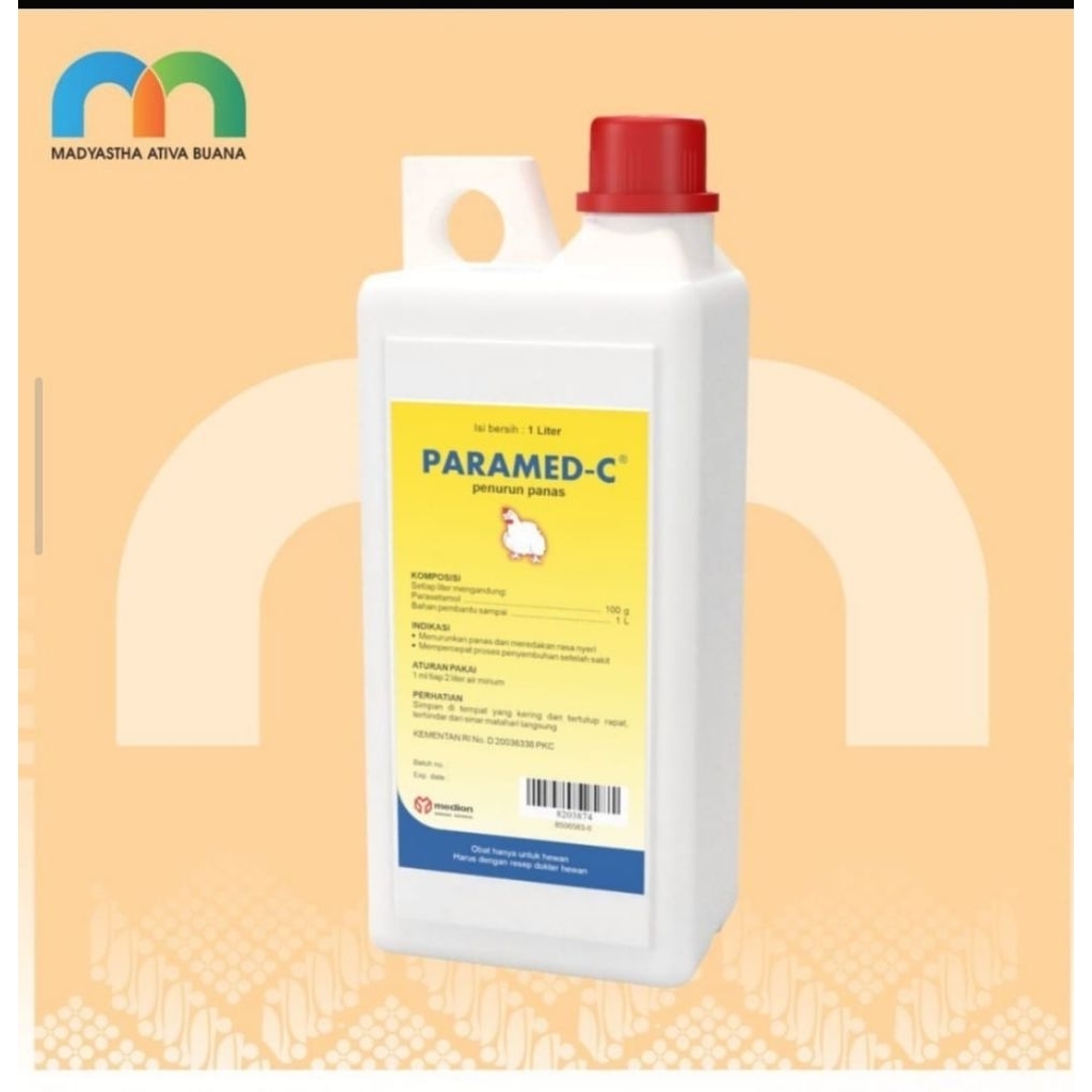 PARAMED CAIR 1 LITER - MEDION - Obat Penurun Panas Ayam