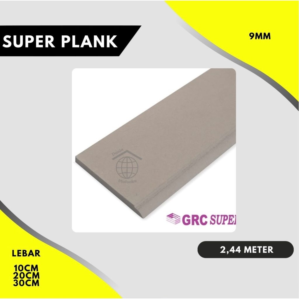 Super Plank GRC / lisplank polos 10cm / lisplank polos 20cm / lisplank polos 30cm /  lis plang GRC /