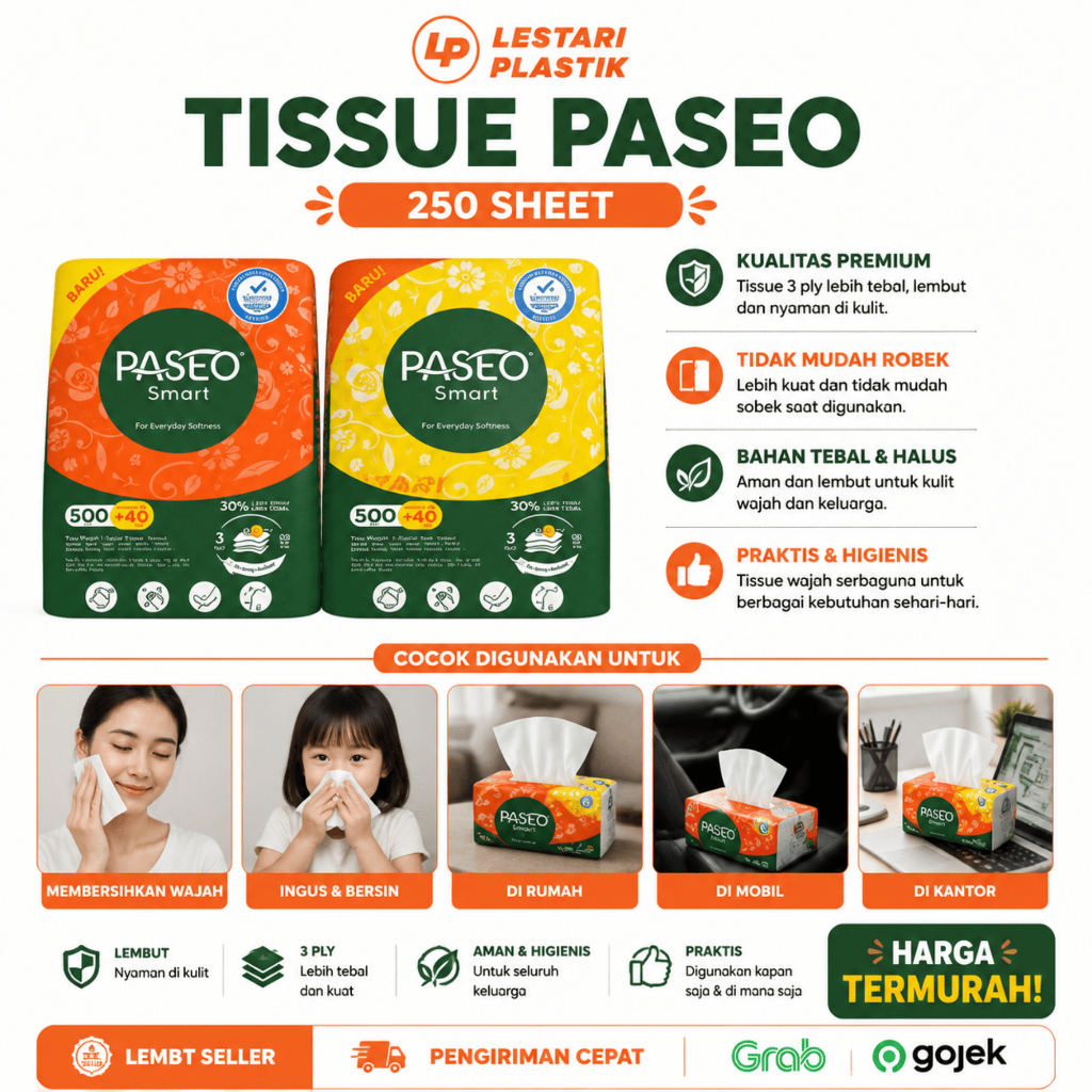 [TERMURAH] TISSUE PASEO 250's SMART TG | Tissue Facial Wajah | Tissue Kotak