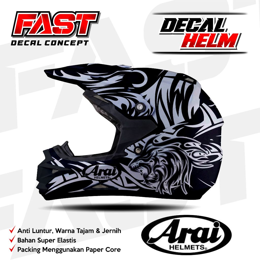 Decal stiker helm KYT CROSSOVER Fullface  Motif Racing Livery  HELM KYT CROSSOVER ARAI Design Sticke