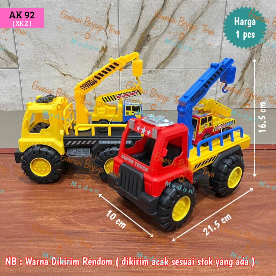 Mainan Truck Derek Muatan - Mainan Anak Truck Derek Mobil Construction