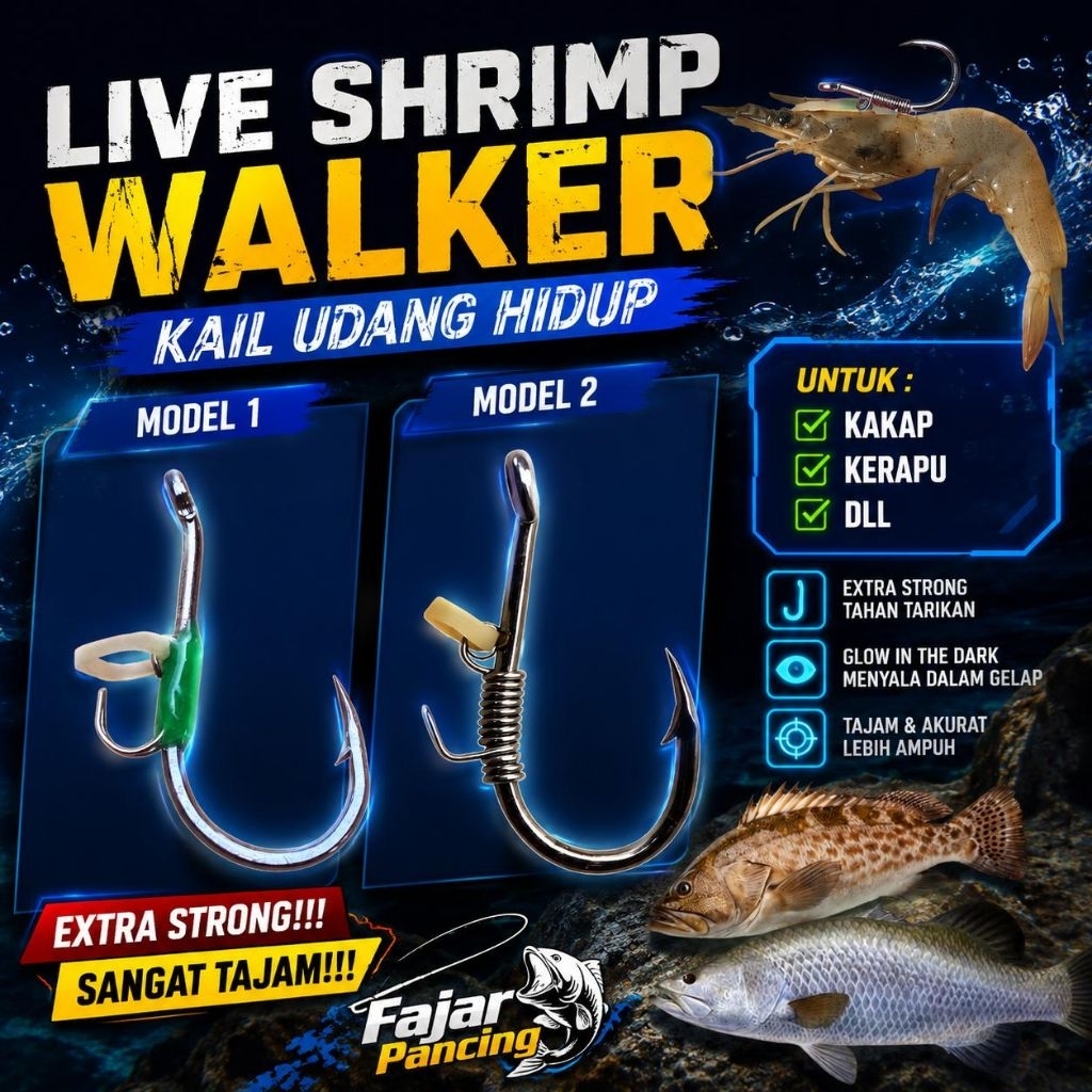 PROMO STOK TERBATAS BURUAN Kail Udang hidup Kakap putih kerapu Baramundi mangrove jack